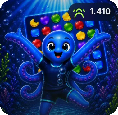 Bubb, o polvo azul do Bubb Match